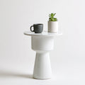 Table d'appoint en céramique, coloris blanc