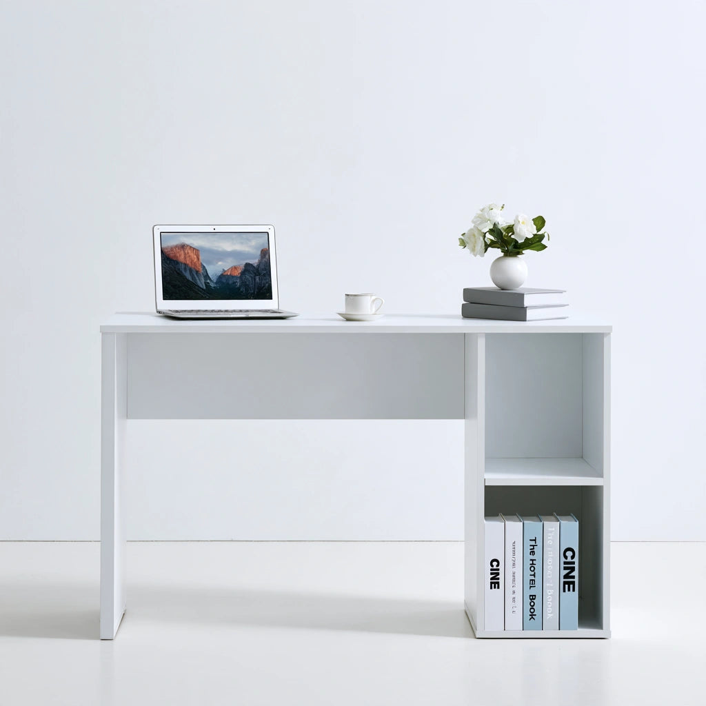 Bureau d'écriture en bois, coloris blanc