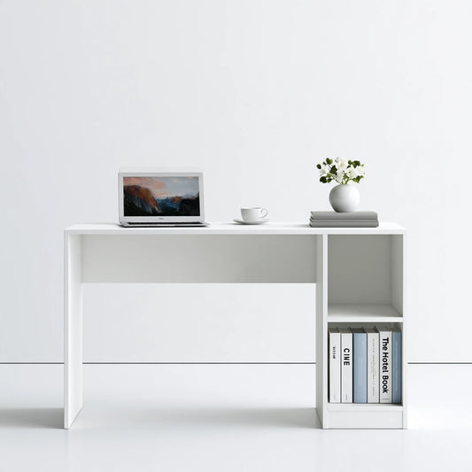 Bureau d'écriture en bois, coloris blanc